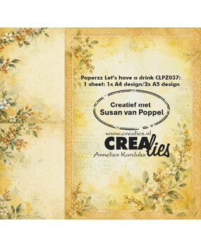 Crealies Paperzz Design Paper Let's Have A Drink E (8pcs) (CLPZ037)
