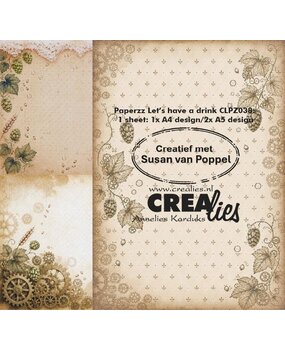 Crealies Paperzz Designpapier Let's Have A Drink F (8pcs) (CLPZ038)
