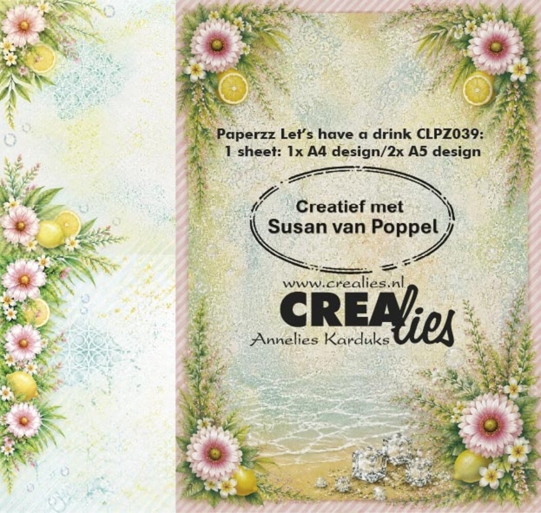 Crealies Paperzz Designpapier Let's Have A Drink G (8pcs) (CLPZ039) Crealies Paperzz Designpapier Let's Have A Drink G (8pcs) (CLPZ039)