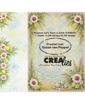 Crealies Paperzz Design Paper Let's Have A Drink G (8pcs) (CLPZ039)