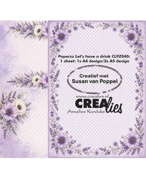Crealies Paperzz Design Paper Let's Have A Drink H (8pcs) (CLPZ040)