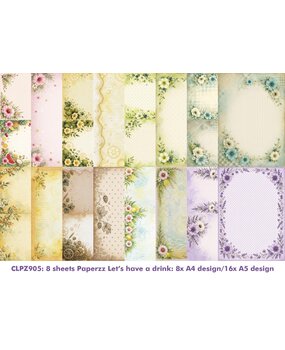 Crealies Paperzz Designpapier Bundel Let's Have A Drink A-H (8pcs) (CLPZ905) Crealies Paperzz Designpapier Bundel Let's Have A Drink A-H (8pcs) (CLPZ905)