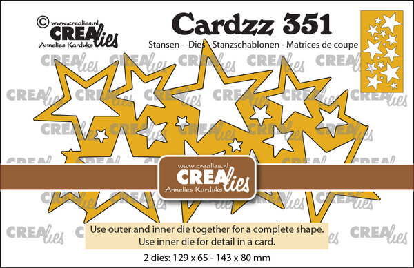 Crealies Cardzz Stansen Veel Sterren (CLCZ351)