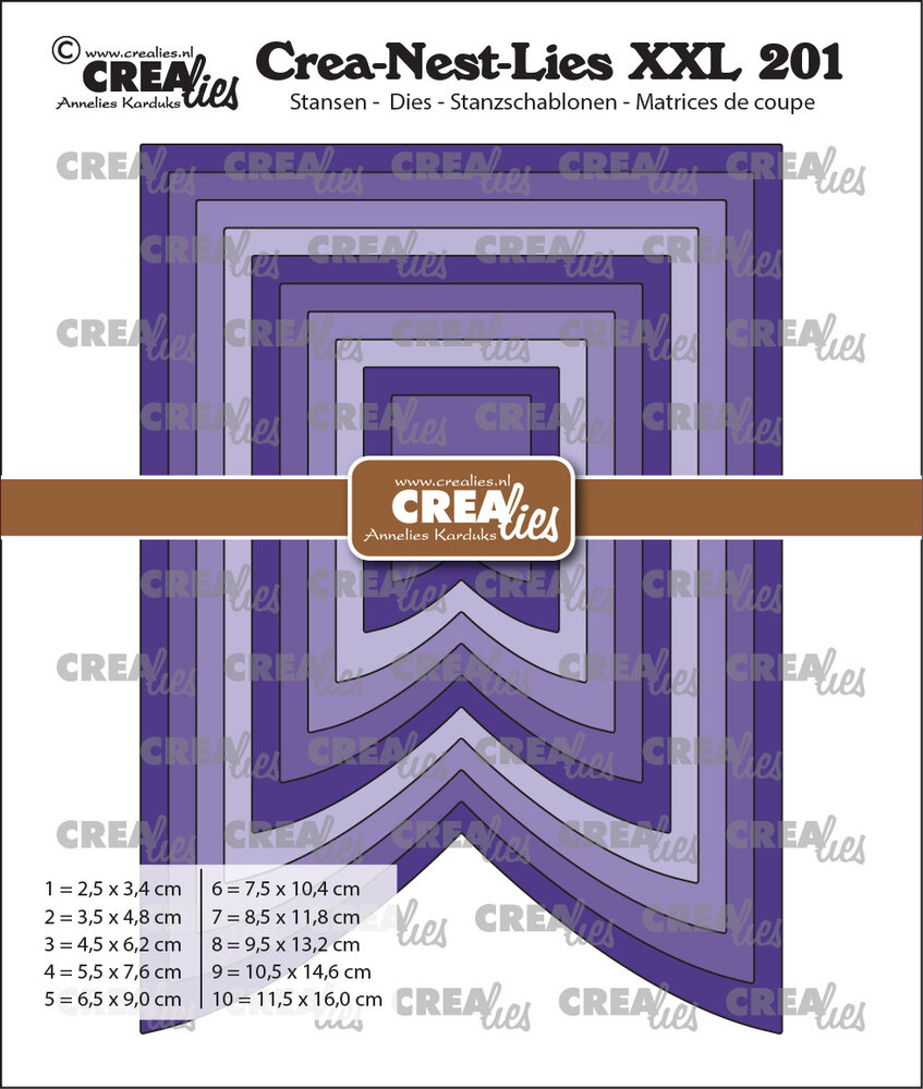 Crealies Crea-Nest-Lies XXL Dies Banner C Smooth (CLNestXXL201)