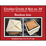 Crealies Create A Box Dies Box for 1 Chocolate (Fits 4x on CLSP102) (CCAB35)