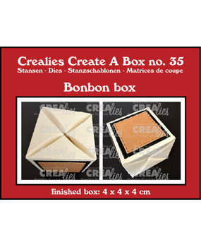 Crealies Create A Box Dies Box for 1 Chocolate (Fits 4x on CLSP102) (CCAB35)
