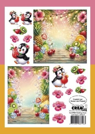 Crealies Cutting Sheets Let's Have A Drink A (8pcs) (CLSVP033)