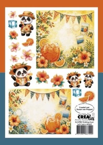 Crealies Cutting Sheets Let's Have A Drink E (8pcs) (CLSVP037)