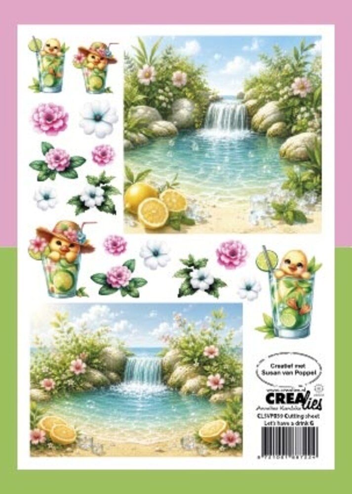 Crealies Cutting Sheets Papier Knipvel Let's Have A Drink G (8pcs) (CLSVP039)