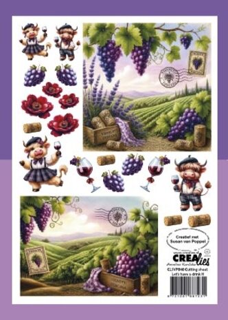 Crealies Cutting Sheets Papier Knipvel Let's Have A Drink H (8pcs) (CLSVP040)
