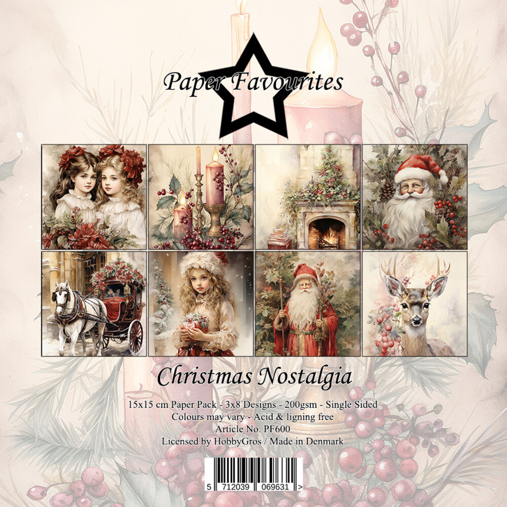 Paper Favourites Christmas Nostalgia 6x6 Inch Paper Pad (PF600)