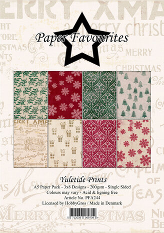 Paper Favourites Yuletide Prints A5 Paper Pack (PFA244)