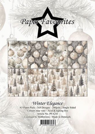 Paper Favourites Winter Elegance A5 Paper Pack (PFA243)