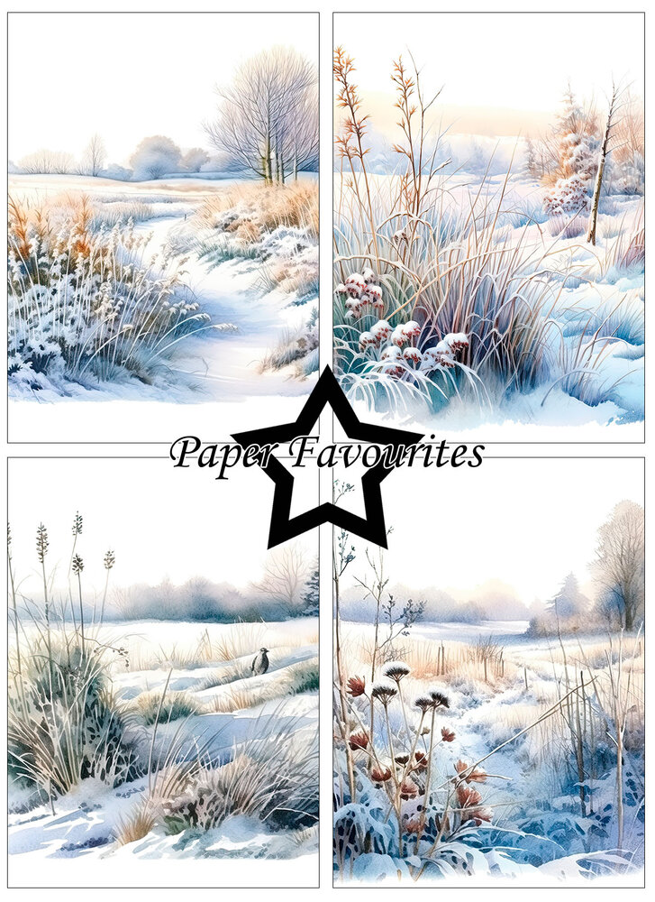 Paper Favourites Frosted Landscapes A6 Paper Pack (PFA648)