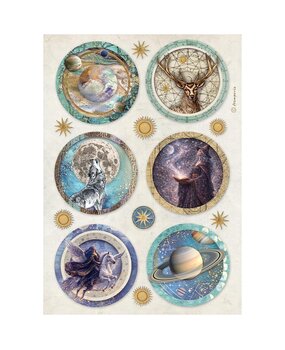 Stamperia Cosmos A4 Rice Paper Rounds (6pcs) by Cristina Radovan (DFSA41154) Stamperia Cosmos A4 Rice Paper Rounds (6pcs) by Cristina Radovan (DFSA41154)
