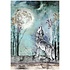 Cosmos A4 Rice Paper Wolf and Moon (6pcs) by Cristina Radovan (DFSA41149)