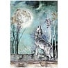 Stamperia Cosmos A4 Rice Paper Wolf and Moon (6pcs) by Cristina Radovan (DFSA41149) Stamperia Cosmos A4 Rice Paper Wolf and Moon (6pcs) by Cristina Radovan (DFSA41149)