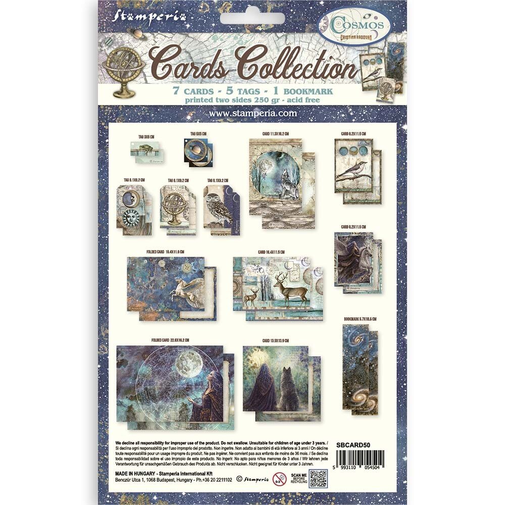 Stamperia Cosmos Cards Collection by Cristina Radovan (SBCARD50) Stamperia Cosmos Cards Collection by Cristina Radovan (SBCARD50)