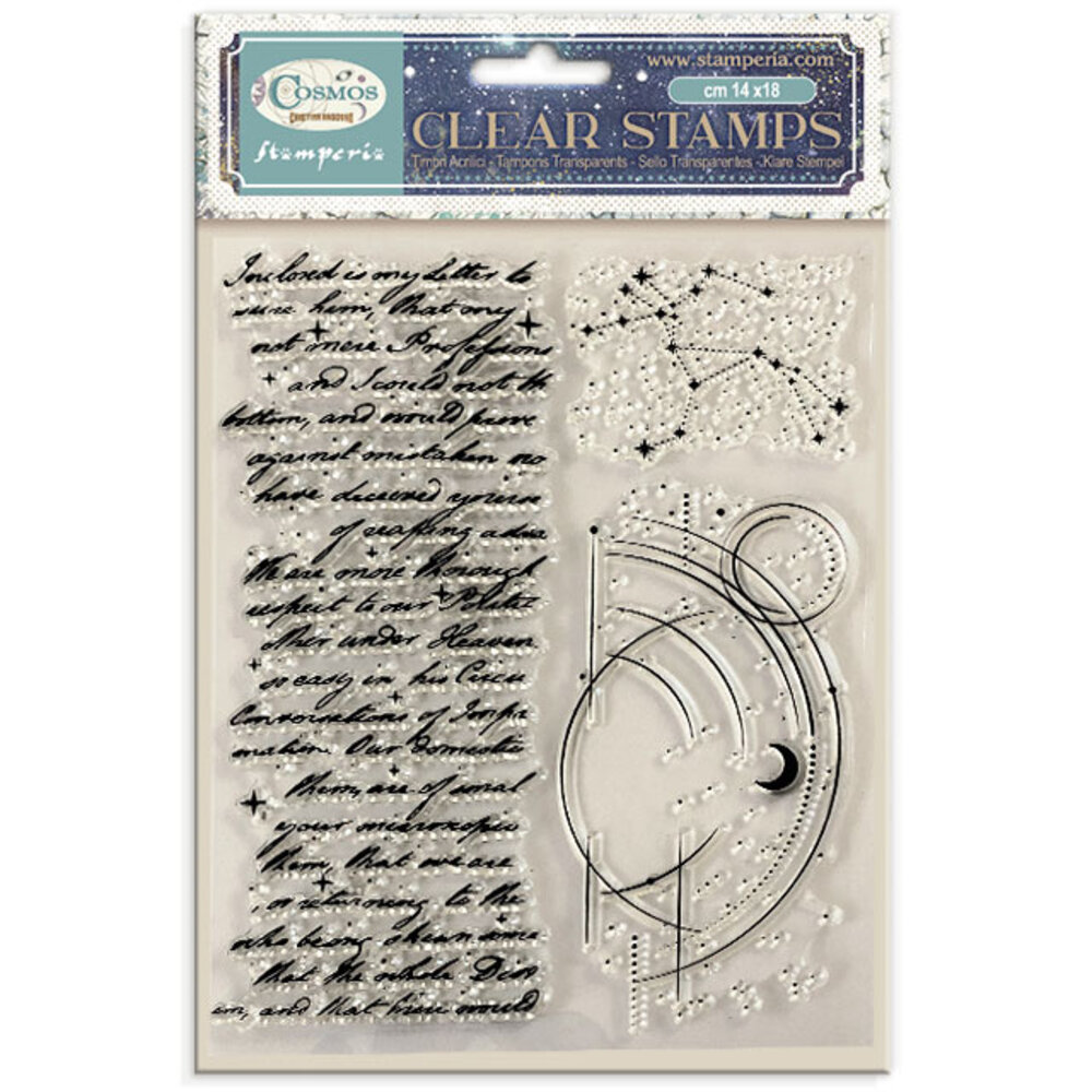 Stamperia Cosmos Clear Stamps by Cristina Radovan (WTK246) Stamperia Cosmos Clear Stamps by Cristina Radovan (WTK246)