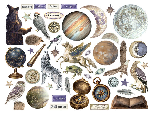 Stamperia Cosmos Die Cuts Assorted by Cristina Radovan (DFLDC142) Stamperia Cosmos Die Cuts Assorted by Cristina Radovan (DFLDC142)
