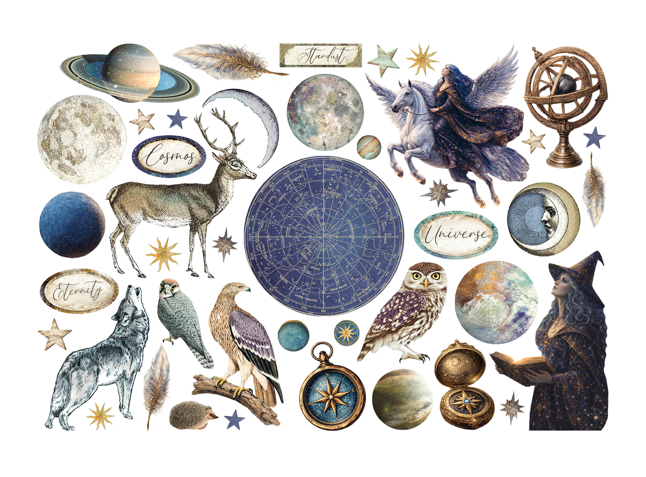 Stamperia Cosmos Ephemera by Cristina Radovan (DFLCT90) Stamperia Cosmos Ephemera by Cristina Radovan (DFLCT90)