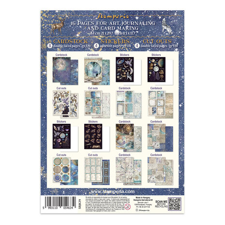 Stamperia Cosmos Junk Journal Stickers, Backgrounds, Cut-Outs by Cristina Radovan (SBJK29) Stamperia Cosmos Junk Journal Stickers, Backgrounds, Cut-Outs by Cristina Radovan (SBJK29)
