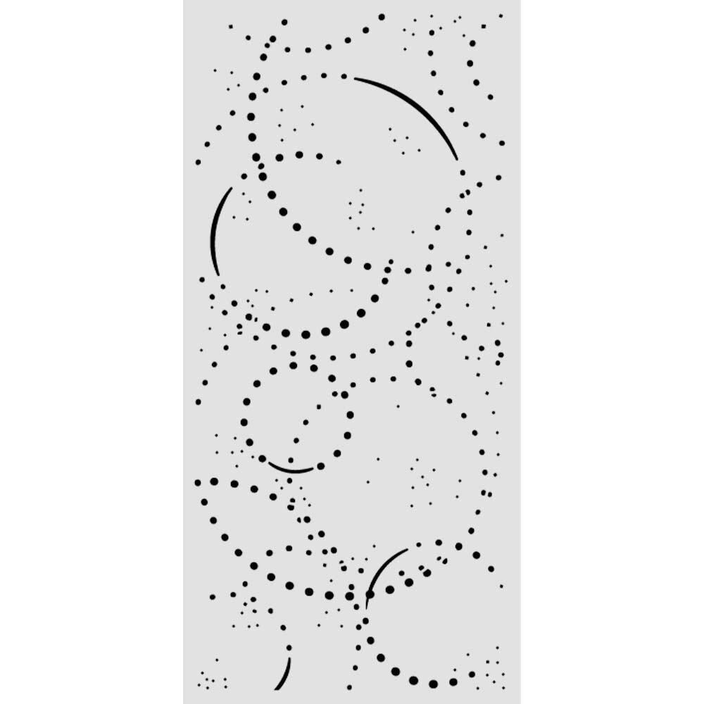 Stamperia Cosmos Thick Stencils 12x25cm Ink Orbits by Cristina Radovan (KSTDL173)