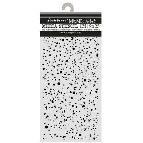 Stamperia Cosmos Thick Stencils 12x25cm Ink Spots by Cristina Radovan (KSTDL174)