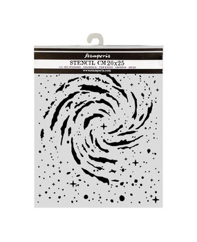 Stamperia Cosmos Thick Stencils 20x25cm Swirling Nebula by Cristina Radovan (KSTD218)