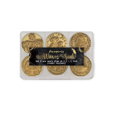 Stamperia Furry Friends 2 Wax and Seals (6 seals) by Antonis Tzanidakis (WAXSL18) Stamperia Furry Friends 2 Wax and Seals (6 seals) by Antonis Tzanidakis (WAXSL18)