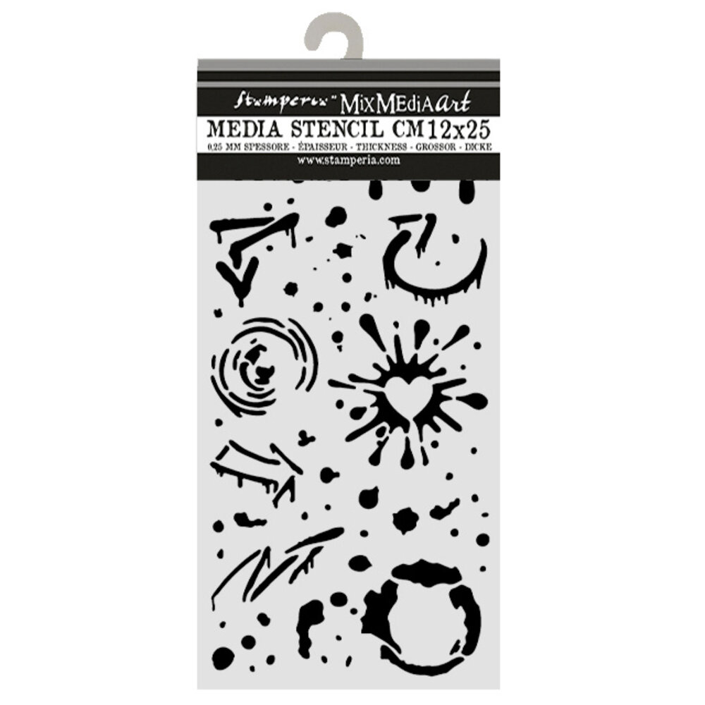 Stamperia Furry Friends 2 Thick Stencils 12x25cm Ink Splatters by Antonis Tzanidakis (KSTDL182) Stamperia Furry Friends 2 Thick Stencils 12x25cm Ink Splatters by Antonis Tzanidakis (KSTDL182)