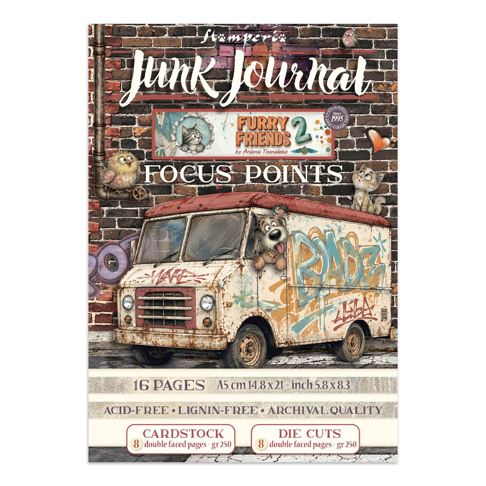 Stamperia Furry Friends 2 Junk Journal A5 Focus Points by Antonis Tzanidakis (SBJKS12) Stamperia Furry Friends 2 Junk Journal A5 Focus Points by Antonis Tzanidakis (SBJKS12)