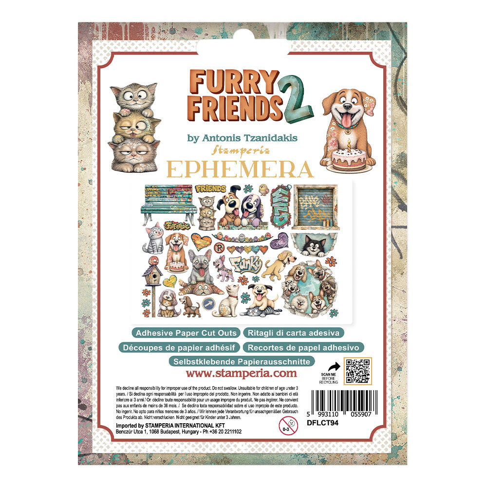 Stamperia Furry Friends 2 Ephemera by Antonis Tzanidakis (DFLCT94) Stamperia Furry Friends 2 Ephemera by Antonis Tzanidakis (DFLCT94)