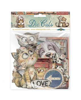 Stamperia Furry Friends 2 Die Cuts Assorted by Antonis Tzanidakis (DFLDC146)