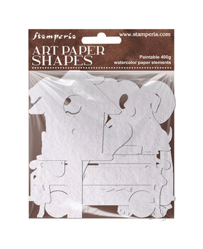 Stamperia Furry Friends 2 Art Paper Shapes Laser Cut by Antonis Tzanidakis (SBCU007)