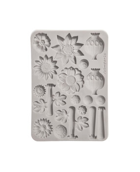 Stamperia Furry Friends 2 A5 Silicon Mould Flowers by Antonis Tzanidakis (KACMA628)