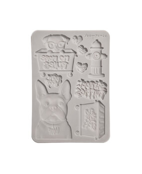Stamperia Furry Friends 2 A5 Silicon Mould Dogs by Antonis Tzanidakis (KACMA627)