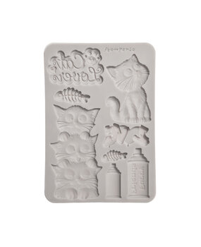 Stamperia Furry Friends 2 A5 Silicon Mould Cats by Antonis Tzanidakis (KACMA626)