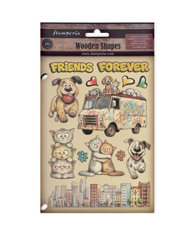 Stamperia Furry Friends 2 A5 Colored Wooden Shapes by Antonis Tzanidakis (KLSP211) Stamperia Furry Friends 2 A5 Colored Wooden Shapes by Antonis Tzanidakis (KLSP211)