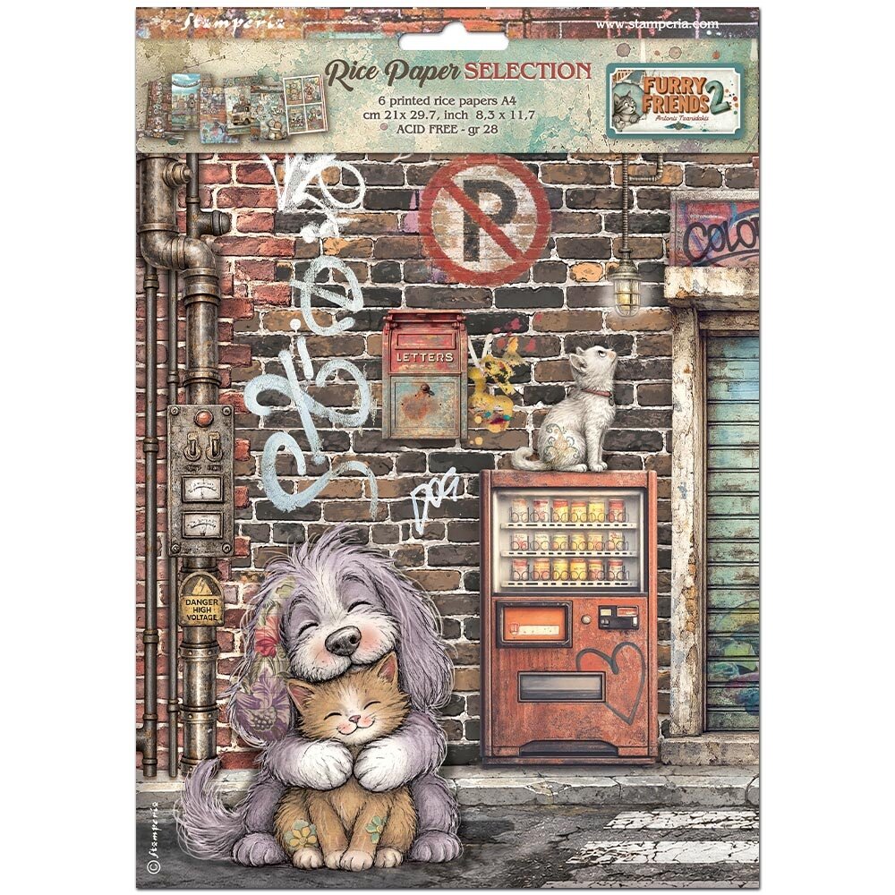 Stamperia Furry Friends 2 A4 Rice Paper Selection (6pcs) by Antonis Tzanidakis (DFSA4XAF) Stamperia Furry Friends 2 A4 Rice Paper Selection (6pcs) by Antonis Tzanidakis (DFSA4XAF)