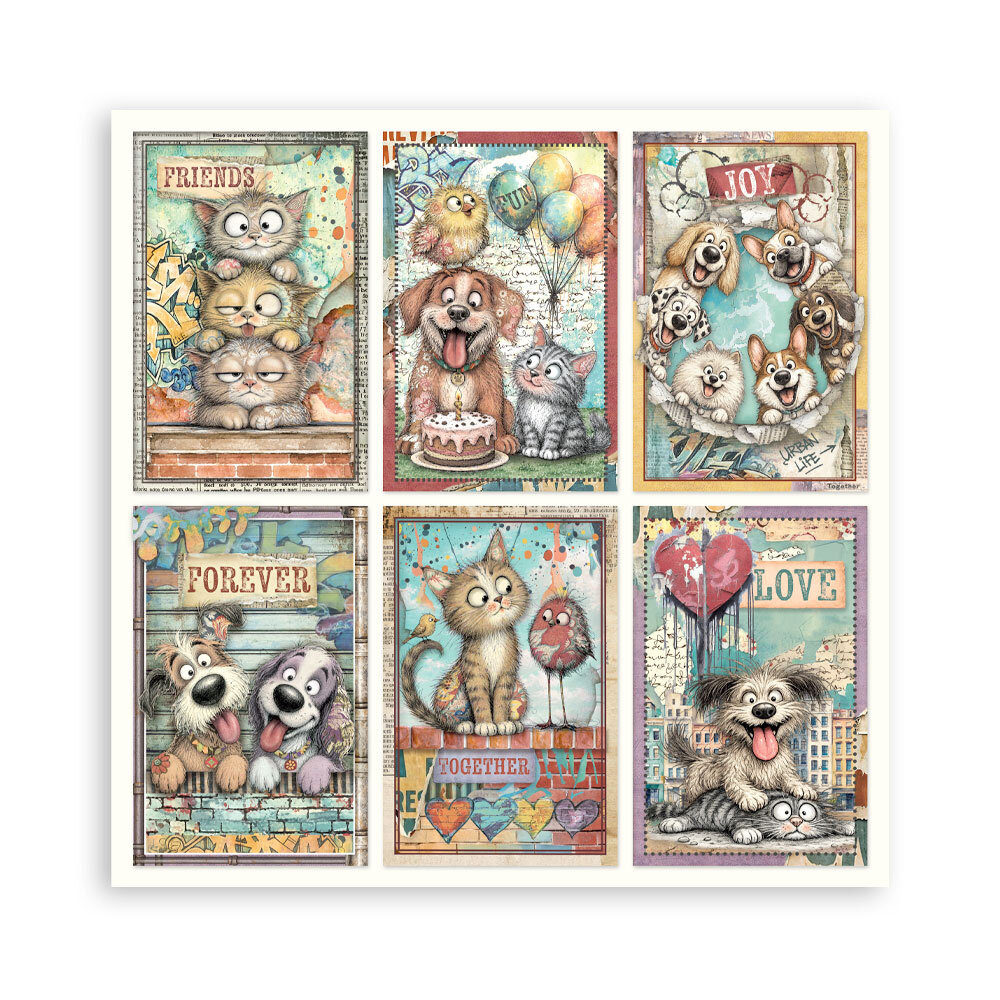 Stamperia Furry Friends 2 12x12 Inch Paper Pack (Single Face) by Antonis Tzanidakis (SBBXLB41) Stamperia Furry Friends 2 12x12 Inch Paper Pack (Single Face) by Antonis Tzanidakis (SBBXLB41)