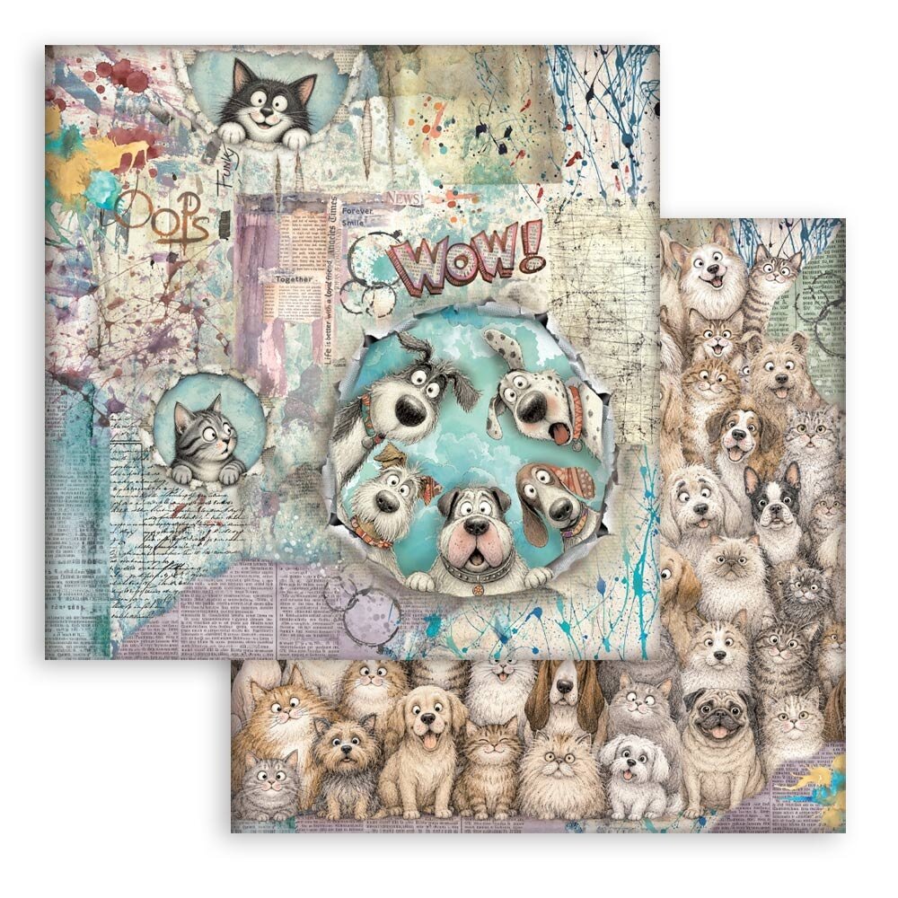 Stamperia Furry Friends 2 12x12 Inch Paper Pack by Antonis Tzanidakis (SBBL194) Stamperia Furry Friends 2 12x12 Inch Paper Pack by Antonis Tzanidakis (SBBL194)