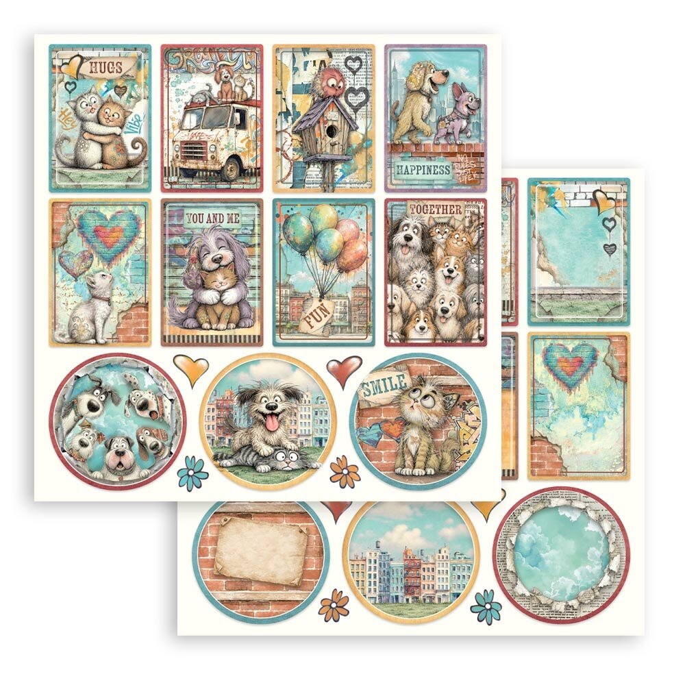 Stamperia Furry Friends 2 12x12 Inch Paper Pack by Antonis Tzanidakis (SBBL194) Stamperia Furry Friends 2 12x12 Inch Paper Pack by Antonis Tzanidakis (SBBL194)