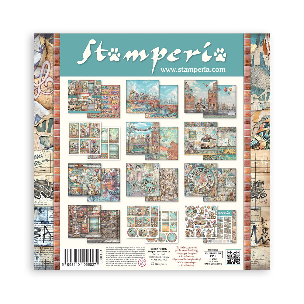 Stamperia Furry Friends 2 12x12 Inch Paper Pack by Antonis Tzanidakis (SBBL194) Stamperia Furry Friends 2 12x12 Inch Paper Pack by Antonis Tzanidakis (SBBL194)