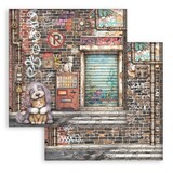 Stamperia Furry Friends 2 12x12 Inch Paper Sheet Street Art Dog and Cat (10pc) by Antonis Tzanidakis (SBB1173)