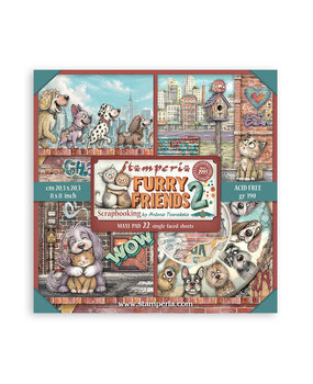 Stamperia Furry Friends 2 8x8 Inch Paper Pack (Single Face) by Antonis Tzanidakis (SBBSXB29) Stamperia Furry Friends 2 8x8 Inch Paper Pack (Single Face) by Antonis Tzanidakis (SBBSXB29)