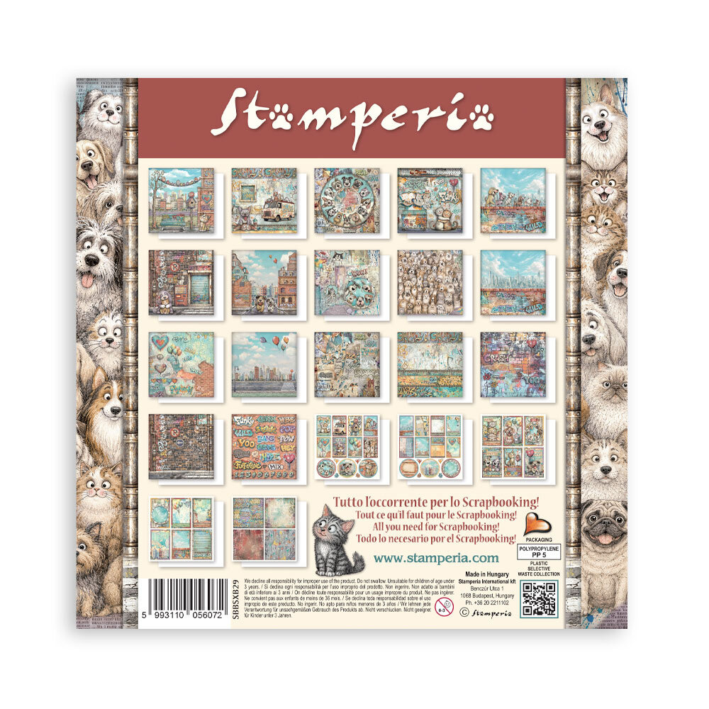 Stamperia Furry Friends 2 8x8 Inch Paper Pack (Single Face) by Antonis Tzanidakis (SBBSXB29) Stamperia Furry Friends 2 8x8 Inch Paper Pack (Single Face) by Antonis Tzanidakis (SBBSXB29)