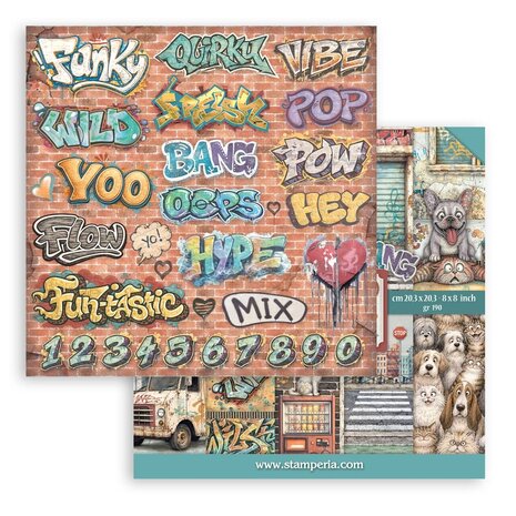 Stamperia Furry Friends 2 8x8 Inch Paper Pack by Antonis Tzanidakis (SBBS150)