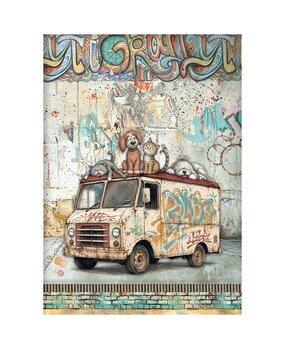 Stamperia Furry Friends 2 A4 Rice Paper Beater Truck (6pcs) by Antonis Tzanidakis (DFSA41173) Stamperia Furry Friends 2 A4 Rice Paper Beater Truck (6pcs) by Antonis Tzanidakis (DFSA41173)