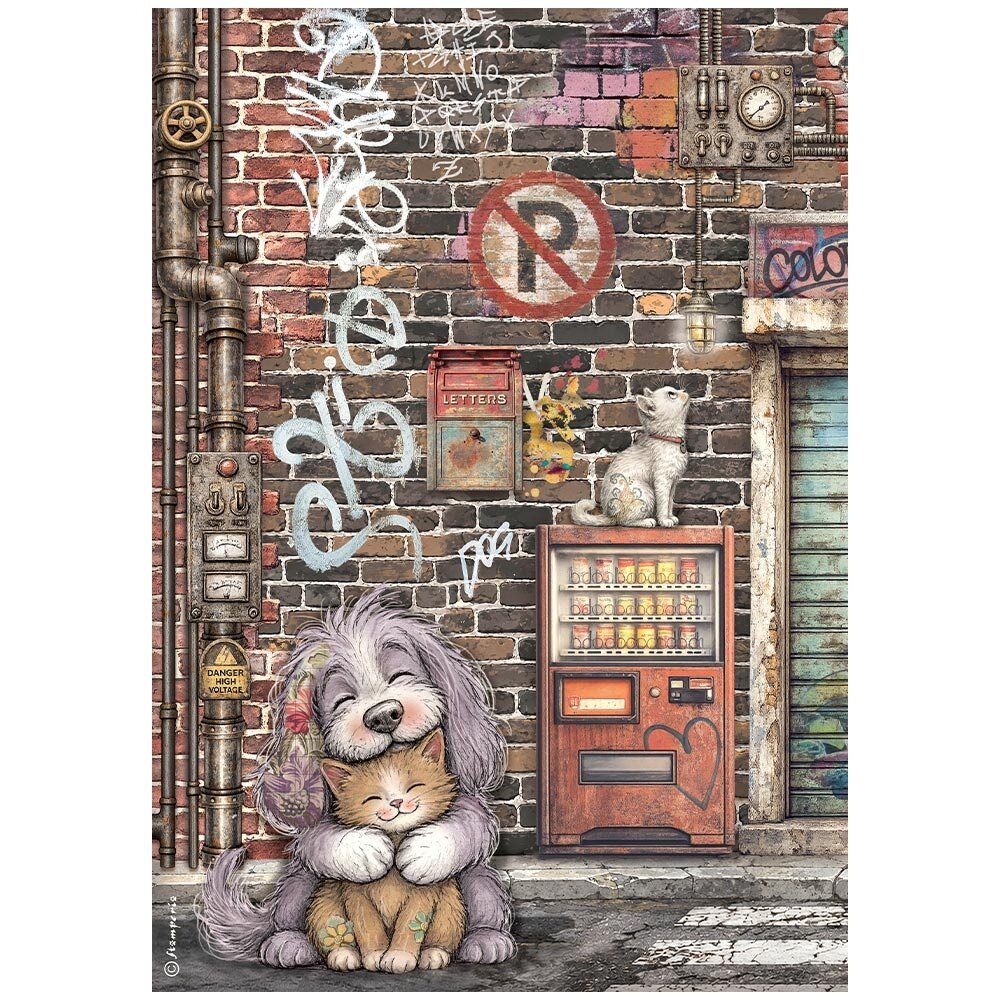 Stamperia Furry Friends 2 A4 Rice Paper Cat and Dog (6pcs) by Antonis Tzanidakis (DFSA41170) Stamperia Furry Friends 2 A4 Rice Paper Cat and Dog (6pcs) by Antonis Tzanidakis (DFSA41170)